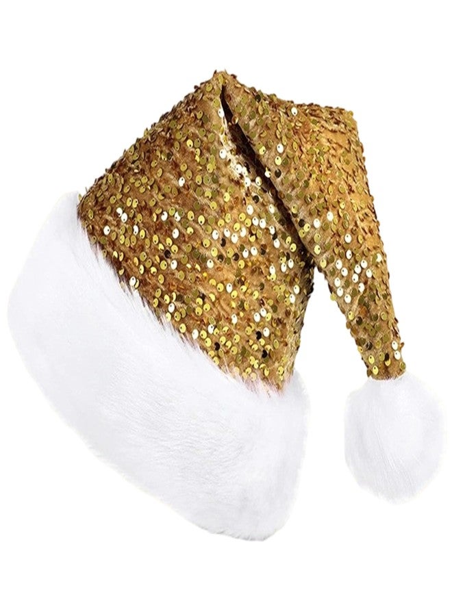 Mawjom Christmas Elf Knitted Beanies Hat - Winter Pompom Santa Xmas Festive Cap for Women Men (Gold) - Image 5